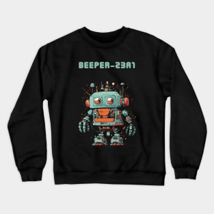 Futuristic Funny Robots  Beeper23A1 Crewneck Sweatshirt